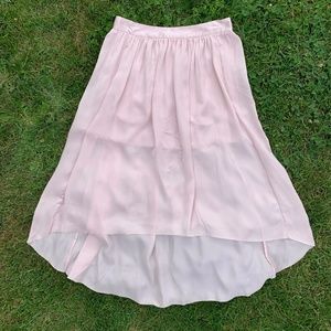 Flowy high/low petal pink Talula skirt M